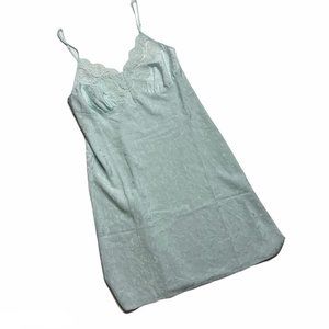 Blue Lace Chemise Lingerie Nightdress Medium